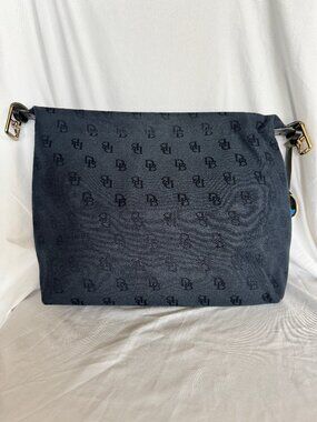Dooney & Bourke Signature Monogram Navy Canvas MISSING STRAP
